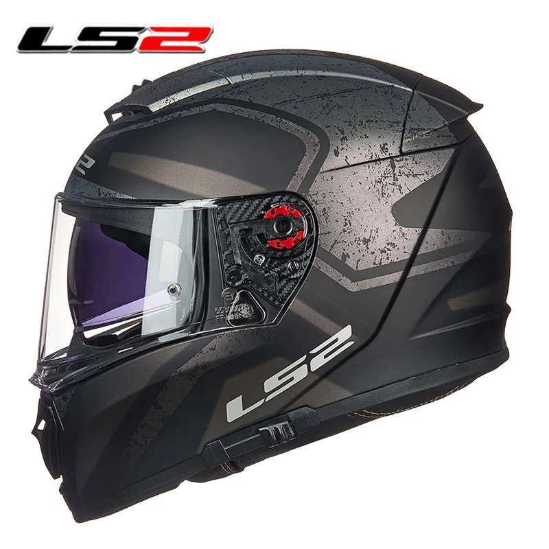 LS2 FF390 мото rcycle шлем с противотуманным пинлок щит полный лицо мото rbike гоночный двойной объектив шлем человек точка LS2 мото шлемы