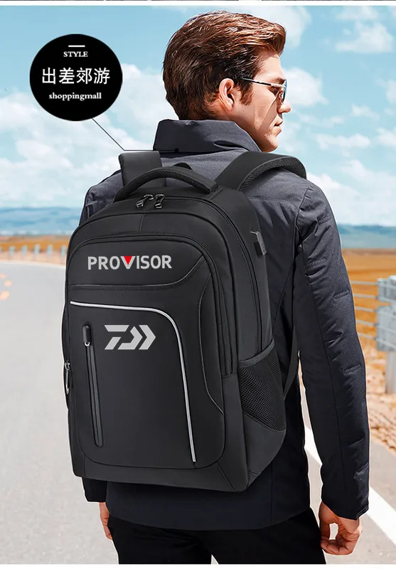 

Daiwa Outdoor Camping Mountaineering Fishing Bag Business Backpack Waterproof Hiking Leisure Travel Shoulders Fishing Bag
