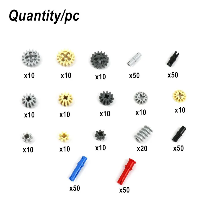 

548pcs Building Blocks Bulk Technic Parts Set Gear Rack Connector MOC Car Truck Crane Accessory Bricks Toys for Boys Grils