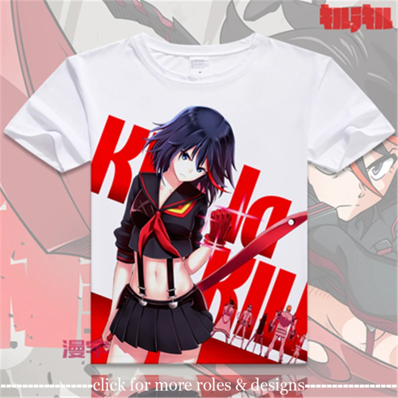 Трикотажная футболка унисекс с коротким рукавом Kill LA Ryuko Matoi Satsuki Kiryuin |