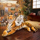 120 см полноразмерная оригинальная имитация тигра, плюшевая гигантская Тигровая Король джунглей, плюшевая игрушка, кукла, рождественские подарки для детей