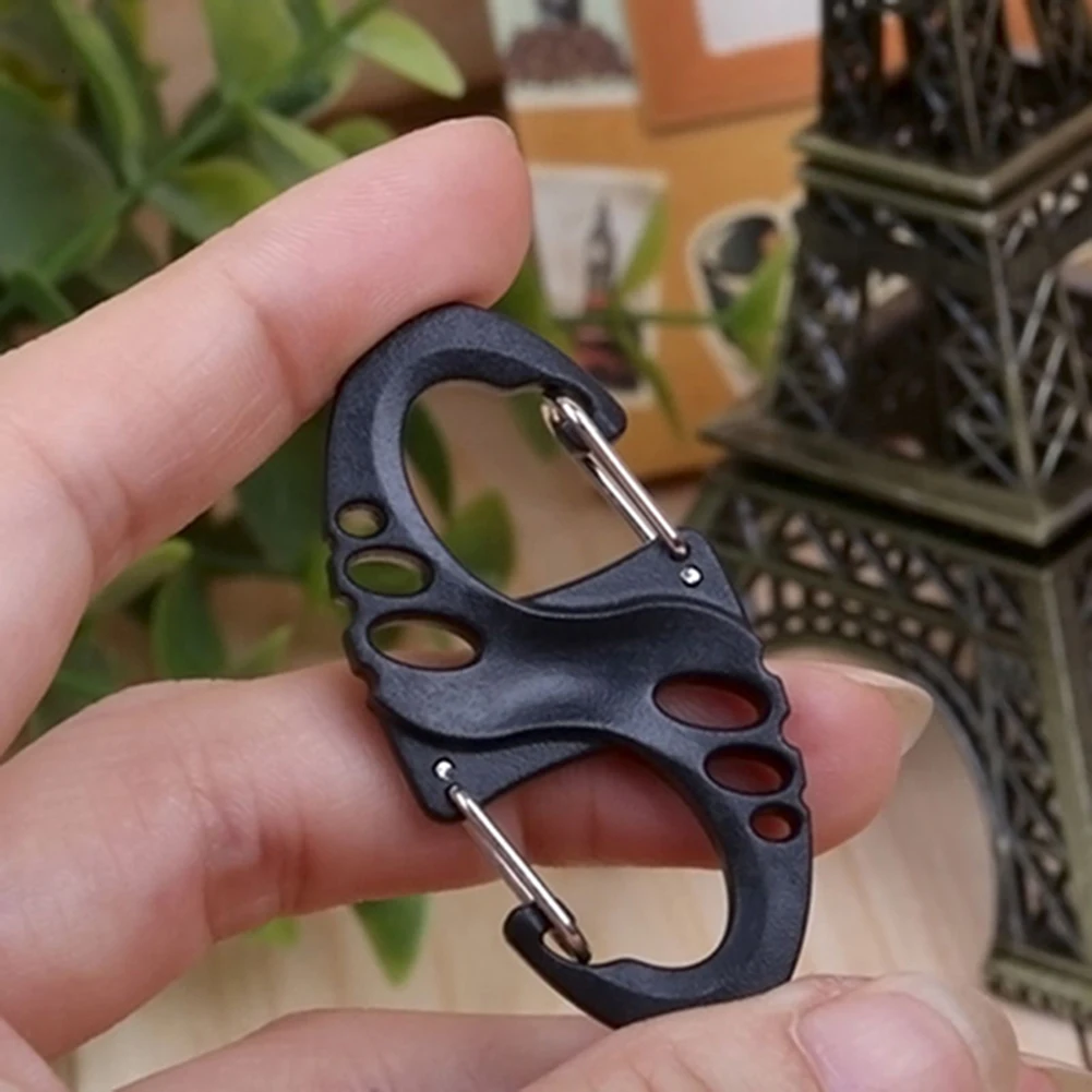 5 Pcs карабин Шестерни оснастки пружинный крюк выживания брелок S Форма Зажимы