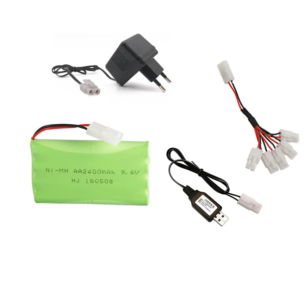 9 6 v 2400mah NiMH батарея + USB зарядное устройство для Rc игрушки автомобиль робот лодка