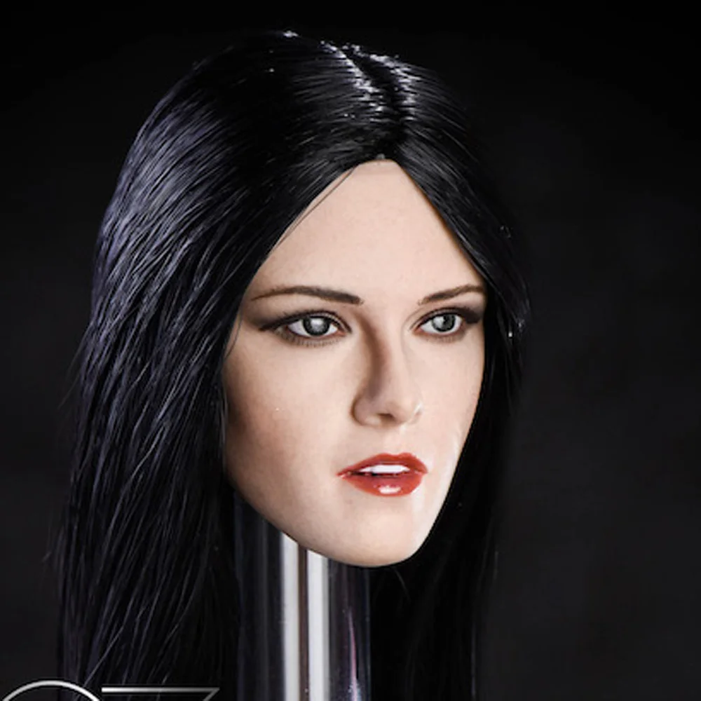 1/6 Европейское и американское золото черные волосы женская голова 12 дюймов