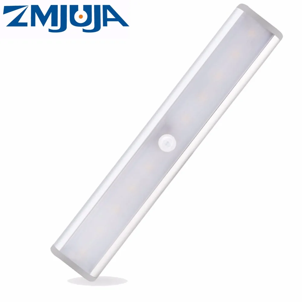 ZMJUJA перезаряжаемая Ночная Светодиодная лампа с пассивным ИК датчиком движения