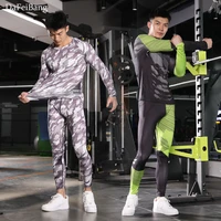 winter men lined thermal underwear set motorcycle skiing base layer warm shirts tops bottom suit compressed quick drying