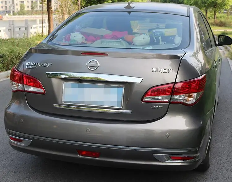 Для Nissan Bluebird Спойлер ABS Материал заднее крыло праймер задний спойлер для 2007 2012 Sylphy