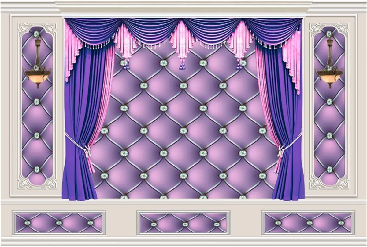 3D-обои beibehang на заказ трехмерная занавеска в европейском стиле мягкая сумка