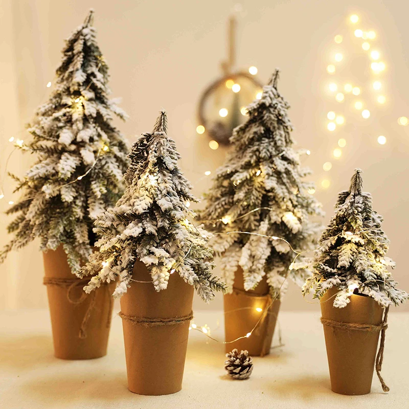 

Christmas Tree Artificial PE Tree Ornament Xmas Pine Trees Home Tabletop Office Decoration Shopping Mall Festive New Year Decor