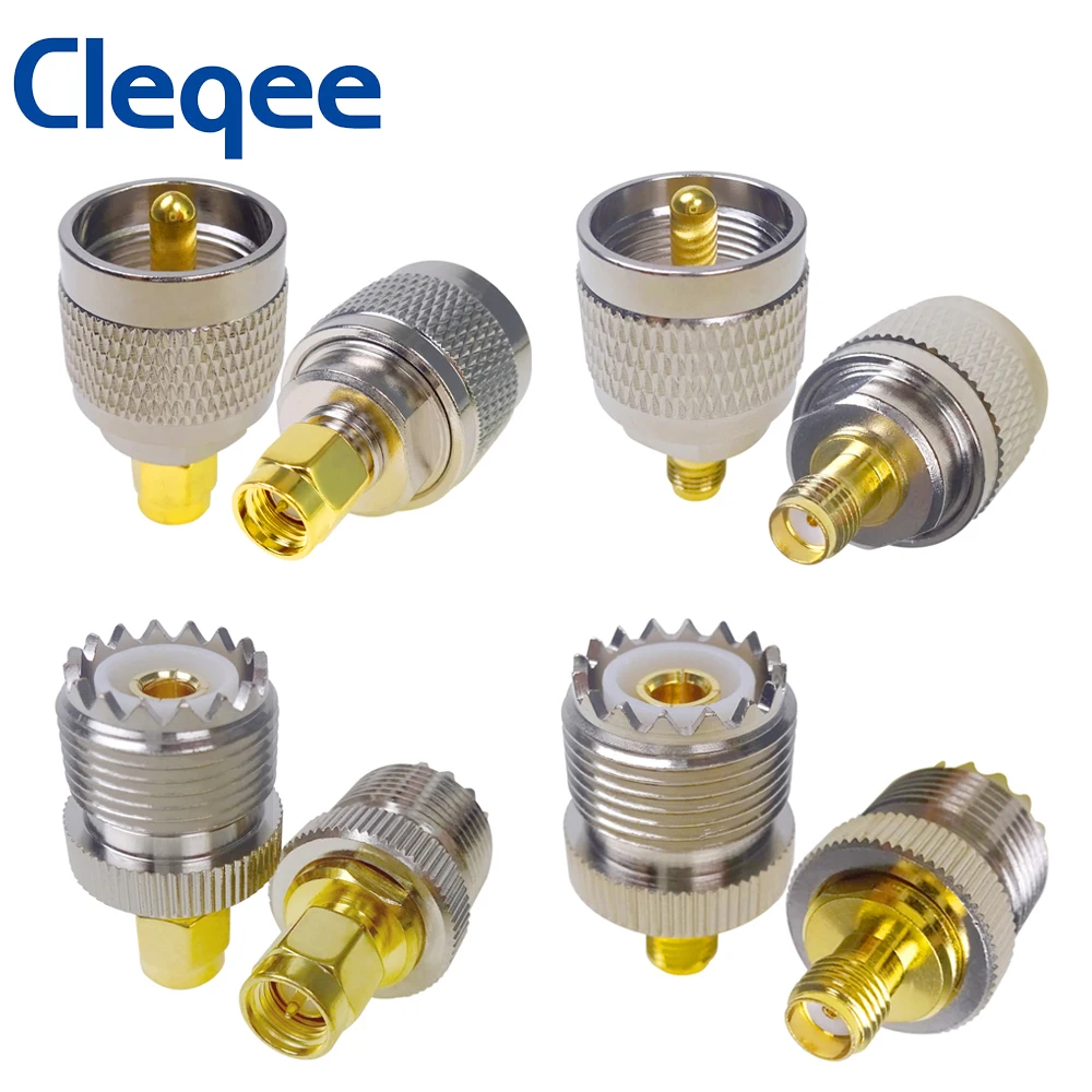 Cleqee UHF-SMA Adpater SMA Female male To UHF Male PL259 SO239 коннектор RF коаксиальный адаптер 1 шт. |
