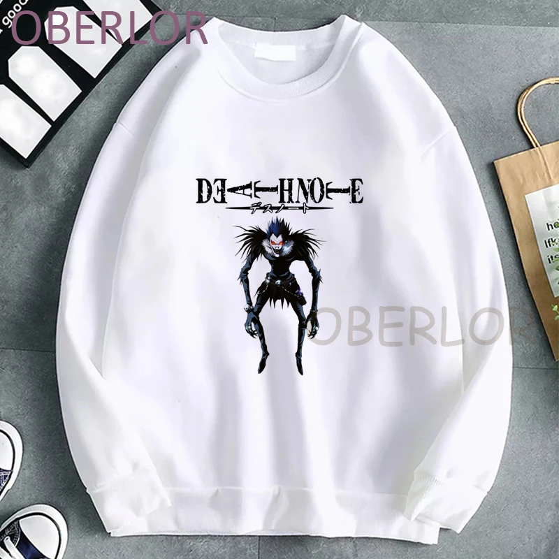 

Death Note Hoodie Anime Print Harajuku Sweatshirts Long Sleeve woman men tops Korean Fashion Couple Hoodies Pullover 90s