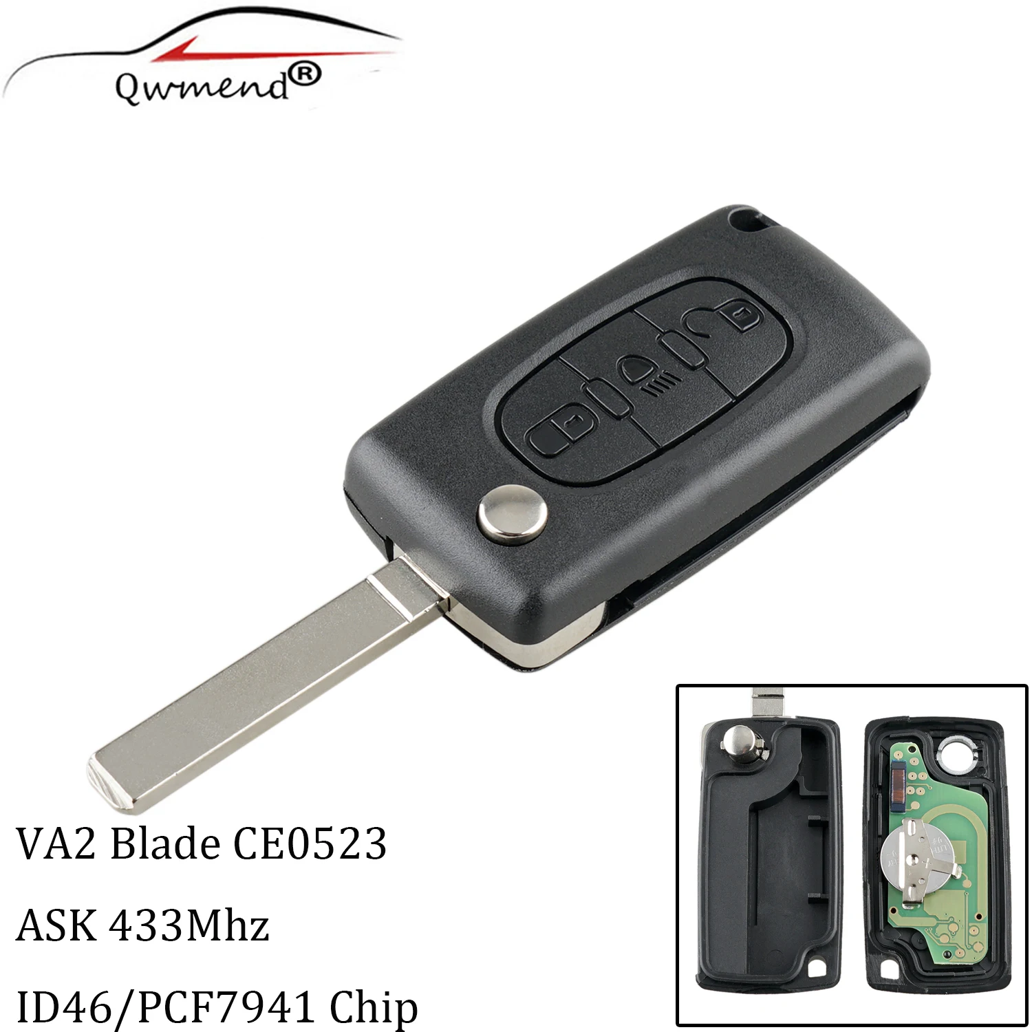 Кнопка светильник для CITROEN Berlingo C3 C2 C5 C4 Picasso 3 кнопки оригинальный ключ (модель CE0523