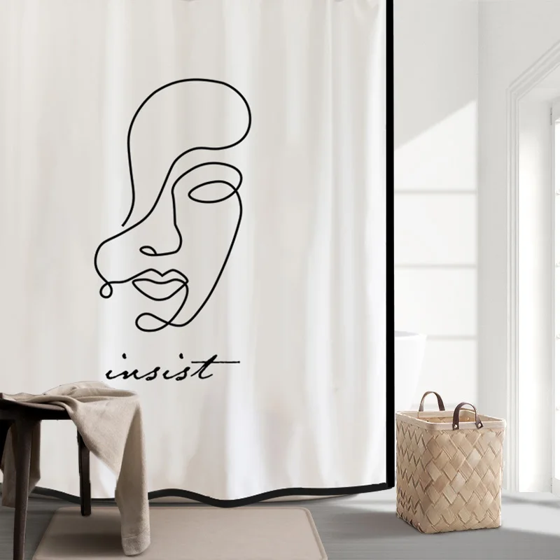 

Thick Bathroom Curtain Shower Curtain Funny Luxury Liner Hooks Shower Curtain Washable Toilet Douchegordijn Bathroom Decor DH50Y