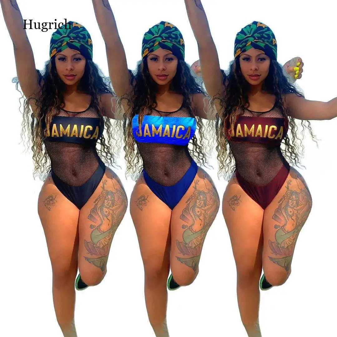 Прозрачные сетчатые ажурные Открытые пляжные боди 2021 женская летняя одежда