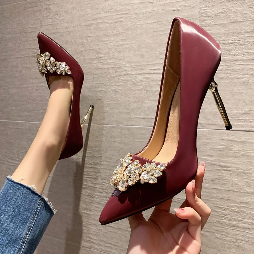 

Shoes Women Pumps 2021 New Women High Heels Shoes Fashion Crystal Wedding Shoes Pumps Women Heels Stiletto Women Shoes
