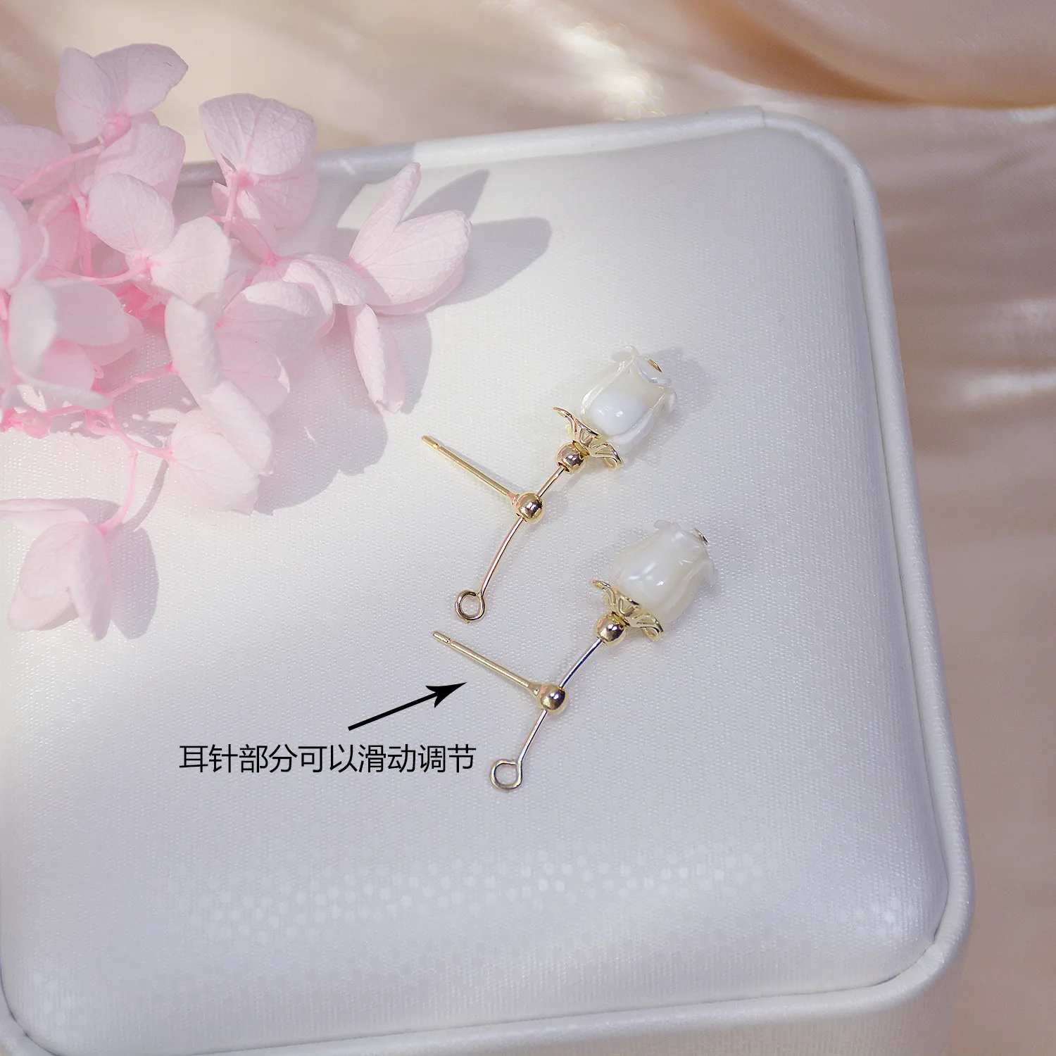 Блестящие боковые новые аксессуары серьги гвоздики с опаловым цветком для