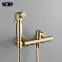 hot cold bidet sprayer faucet brushed goldbrass blackchrome wall mounted toilet bidet shower kit