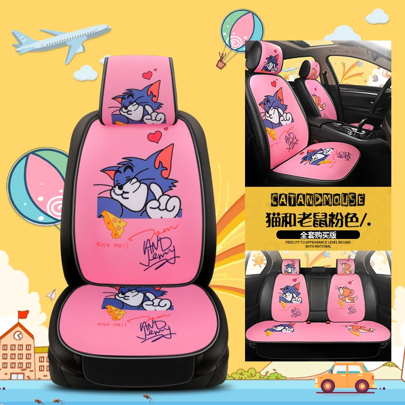 

Universal Car Front Rear Seats Cushion Auto Women Seat Cover Anime Auto Chair Protector Pad Seat Protector Car Decoration