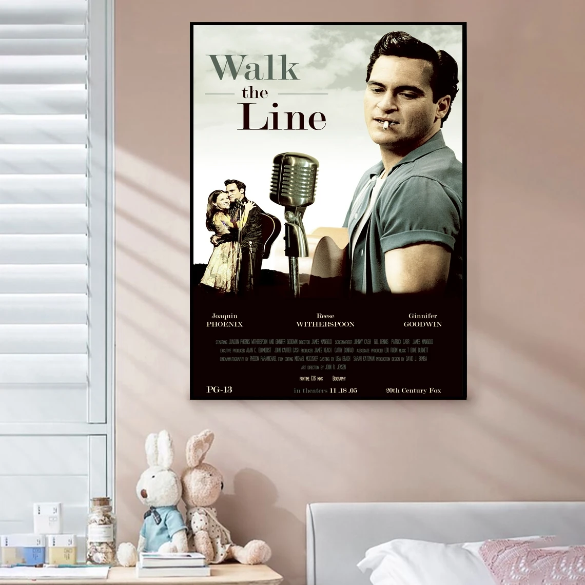 

Walk The Line Movie Cover Poster Art Print Canvas Painting Wall Pictures Living Room Home Decor (No Frame)