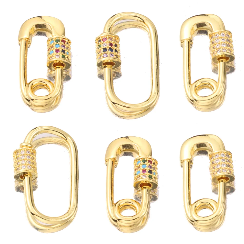 

Connectors Luxury Zircon Rhinestone Spiral Clasps Pendants Accessories for Making Fine Jewelry New DIY Jewelry Making Supplies