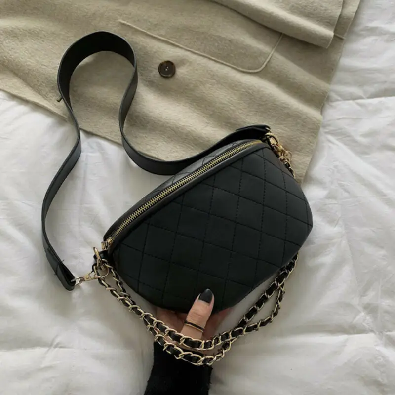 Женская поясная сумка из искусственной кожи на молнии нагрудная кожаный чехол