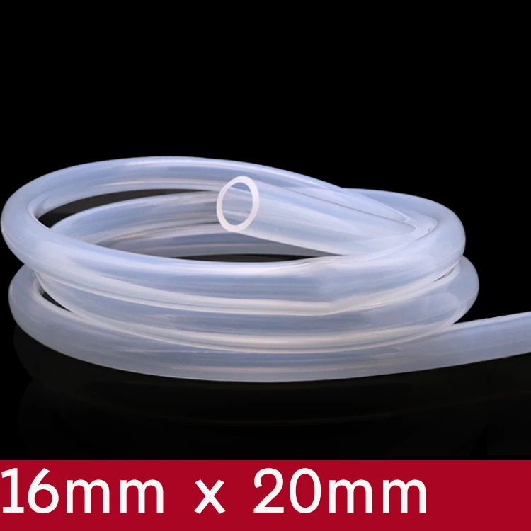

Transparent Flexible Silicone Tube ID 16mm x 20mm OD Food Grade Non-toxic Drink Water Rubber Hose Milk Beer Soft Pipe Connect