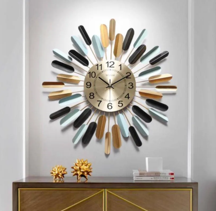 

Wall Clock Modern Design Large 3D Clock Watch Metal Modern Design Wall Clock Home Decor Wall Clock iving Room Bedroom WF1105