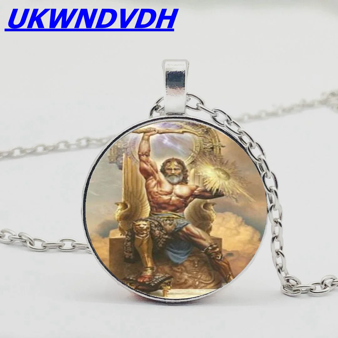 Греческая мифология Тор Бог зеус стеклянная подвеска ожерелье модное цепочка на