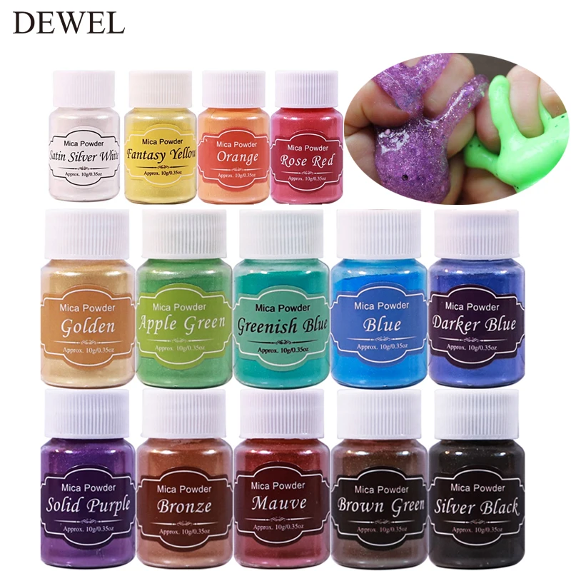 

Слюда Порошок эпоксидной смолы краситель 14 цветов порошок пигменты для DIY искусства, ремесла, краски, лак для ногтей, мыло, окрашивание смесь
