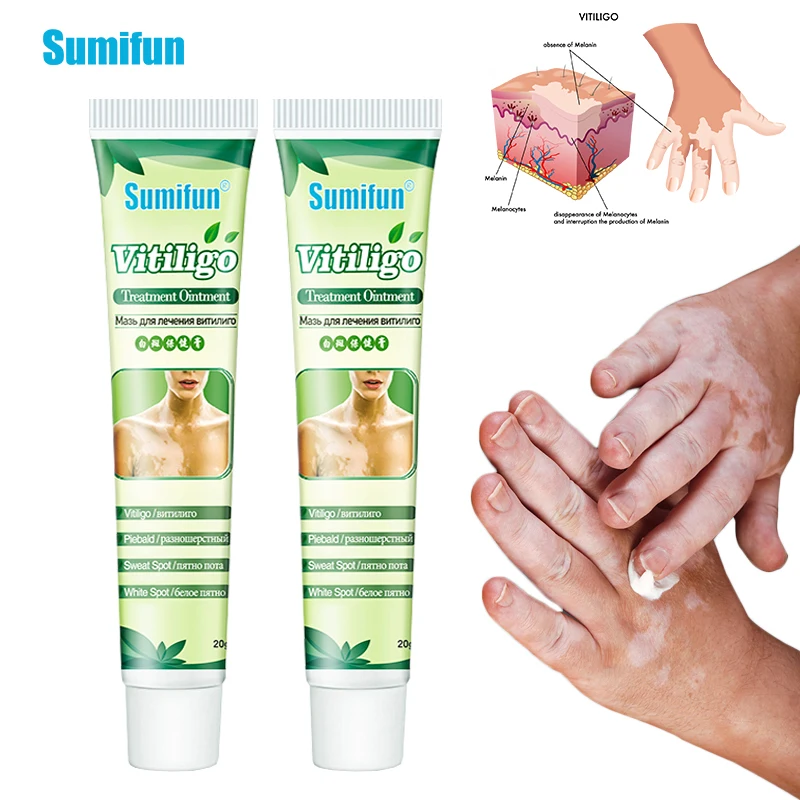 

Sumifun 1pc 20g Vitiligo Ointment Mycosis Leukoplakia Psoriasis Localized Plaster White Spot Cream Promote Skin Pigment Melanin