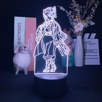 demon slayer kochou shinobu japanese anime 3d night light ambient lighting kids gift table 3d led lamp manga