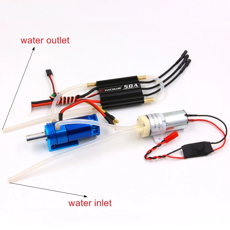 version 4 1500KV Радиоуправляемая лодка с бесщеточным двигателем с ESC комбинированная система питания 2862 2800KV 1500KV flycolor 50A ESC rudde насос водяного охлаждения - Цвет: version 4 1500KV