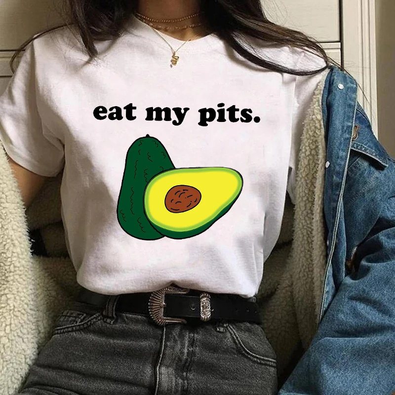 

Women Avocado Star Night Female Ladies Womens Lady T-Shirt T Shirt T-shirts Cute Print Cartoon Short Sleeve Tees Tops Graphic