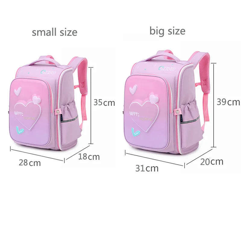 Cute Girls School Bags Children Primary Backpack Lovely pink Print Princess Schoolbag Cute flower Kids Bookbags Mochila Escolar