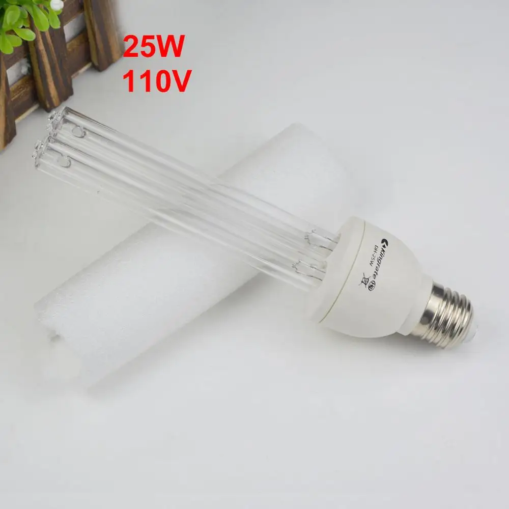 25W 110V Новинка Туалет спальня кухня УФ кварц бактерицидная дезинфекционная лампа UVC Ультрафиолетовый озоновый стерилизатор бактериальный Kill Mite лампа - Цвет: 25W 110V
