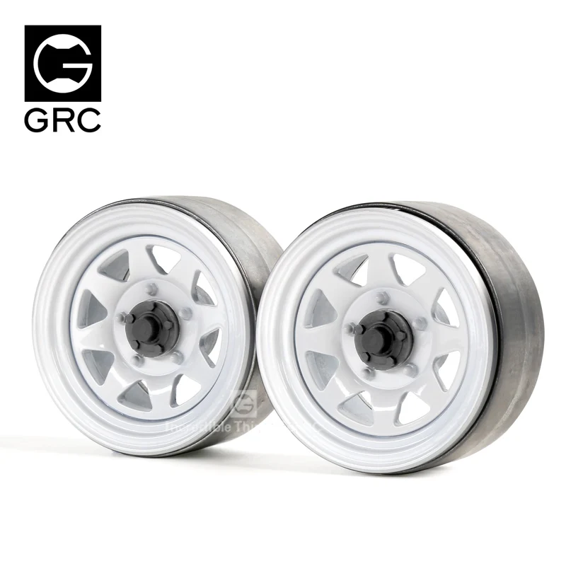 GRC 4PCS /Lot 1.9 Inch Metal Beadlock Wheel Rim Crawlers Car Parts - White For AXIAL TRX4 Non VP | Игрушки и хобби