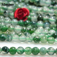 mamiam natural a moss grass agate beads 2mm 3mm smooth loose round stone diy bracelet necklace jewelry making gemstone design