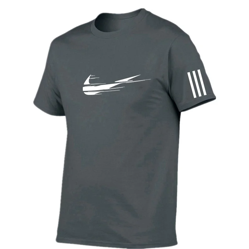 

Men's casual new high-quality cotton short-sleeved t-shirt o-neck sports loose hip-hop personality unisex couple jacket