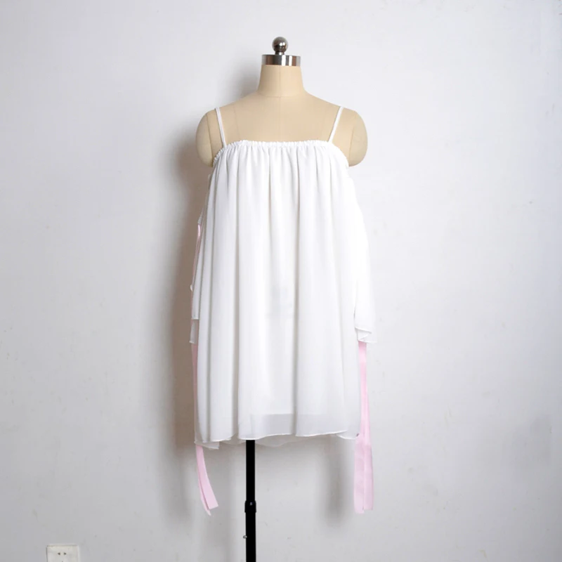 2019 женское Двухслойное шифоновое платье с летящими рукавами Пляжное Платье на