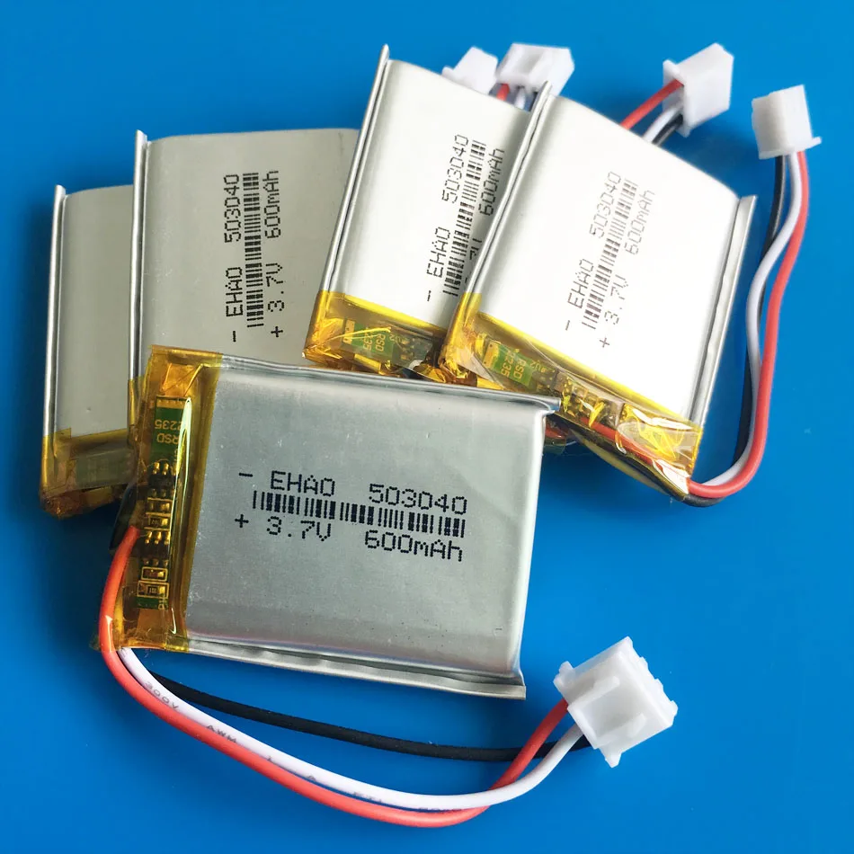 5 pcs JST XHR 2.54mm 3pin 3.7V 600mAh lipo polymer lithium Rechargeable battery for MP3 GPS DVD bluetooth ebook camera 503040 |