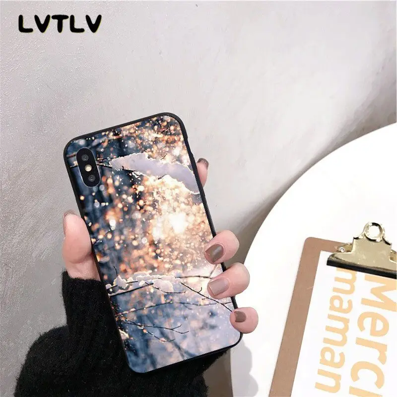 Пейзаж зимний светильник Снег DIY роскошный высококачественный чехол для