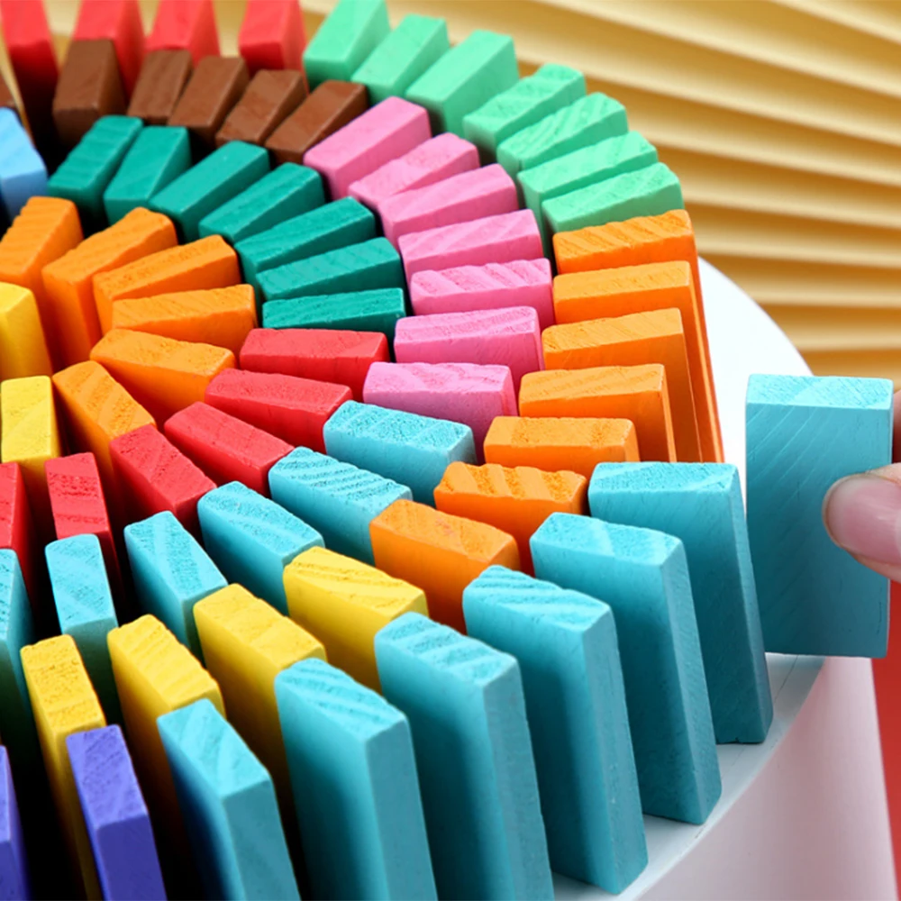 

120pcs DIY Mix Colors Kids Family Interactive Game Children Wooden Building Blocks Game Play Toys Educational Toy Set Gift Ap10