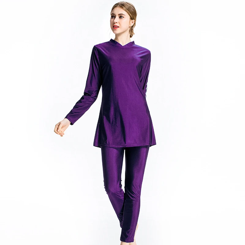 Консервативный купальный костюм размера плюс для мусульманских купальных