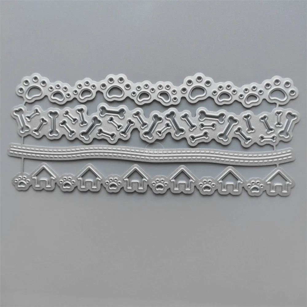 

2021 Dog Footprint Bones Metal Cutting Dies DIY Scrapbooking Embossing Paper Photo Frame Stamps Crafts Template Mould Stencils