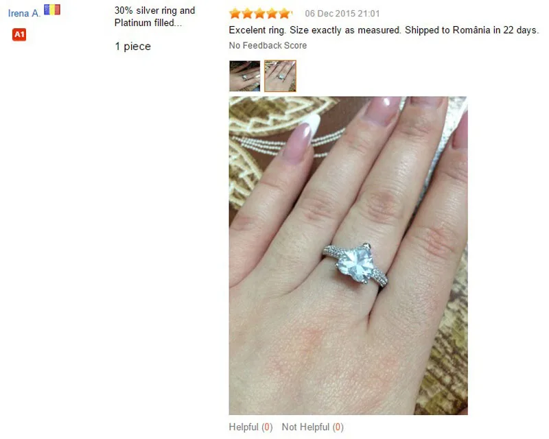 Женское кольцо из серебра 925 пробы с искусственным бриллиантом | Украшения и