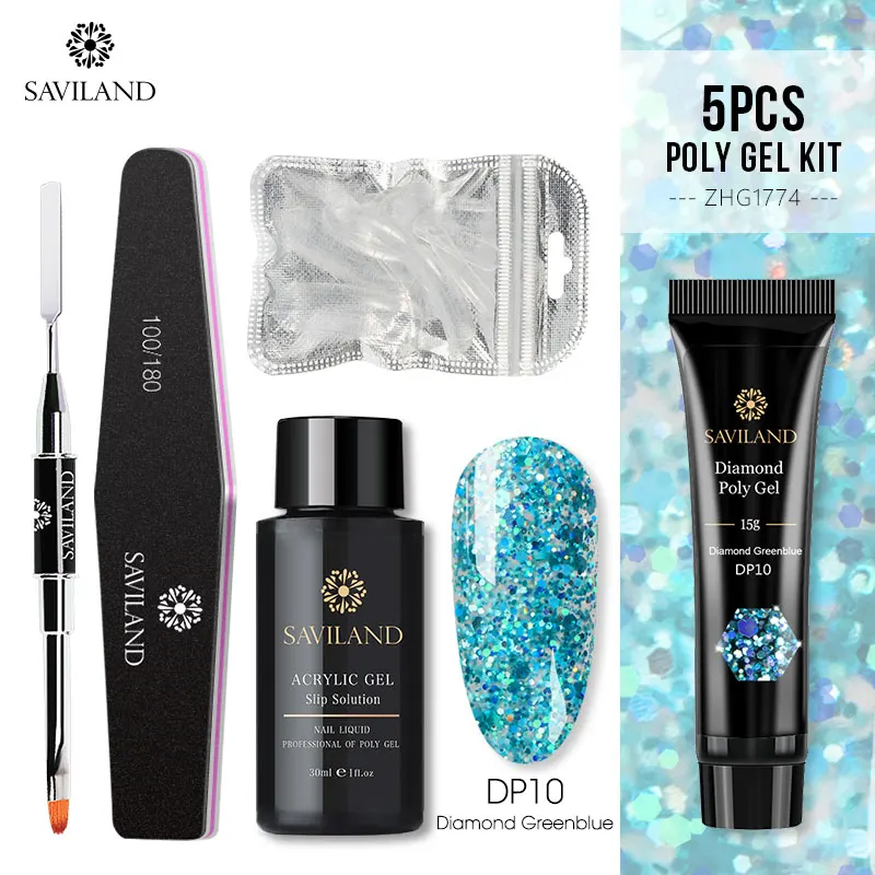 15g Poly Gel Kit Soak off 4 шт./компл. поли набор гелевых УФ Акрил строитель поли-гель, быстро сохнут, дизайн ногтей Pro с длинным натуральных ногтей Жесткий Гель-лак - Цвет: 15g Poly Gel Kit