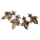 Защитные углы для мебели 12 шт.4 шт., античный бронзовый чехол для коробка со скобами, винтажные металлические ножки для ногтей 45 мм58 мм