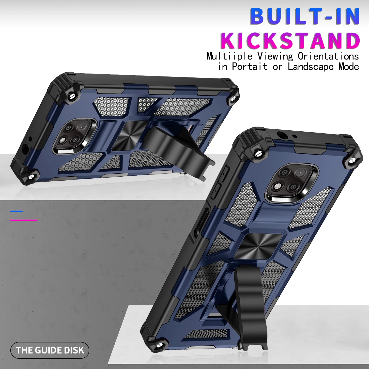 

Phone Case For Motorola One 5G ACE G Play Power Stylus 2021 Anti fall shockproof Protection Magnetic Invisible Bracket PC Cover