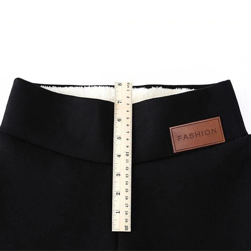 Women Fleece 1PC Wool High Quality Leggings Winter Velvet Hot Sale Warm Pants Black Skinny Trousers Lambskin Cashmere Thick