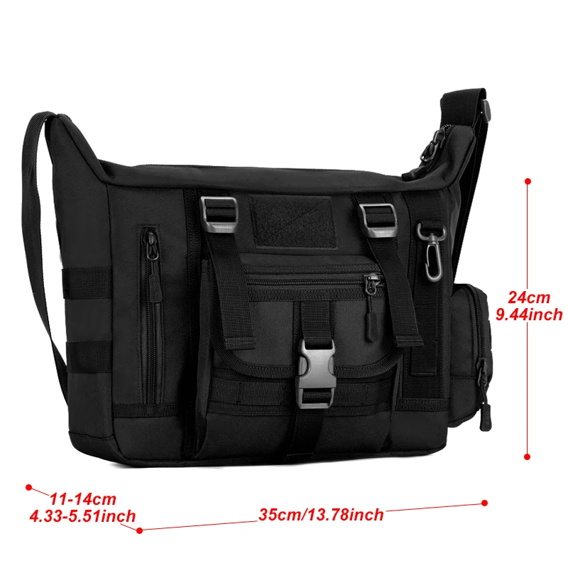 Мужская тактическая сумка на ремне Уличная мессенджер 14 дюймов для ноутбука